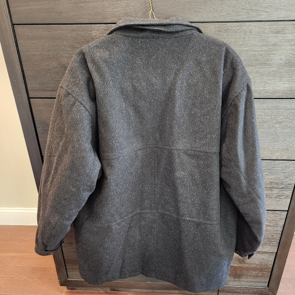 Saks Mens Wool Coat - Picture 2 of 3